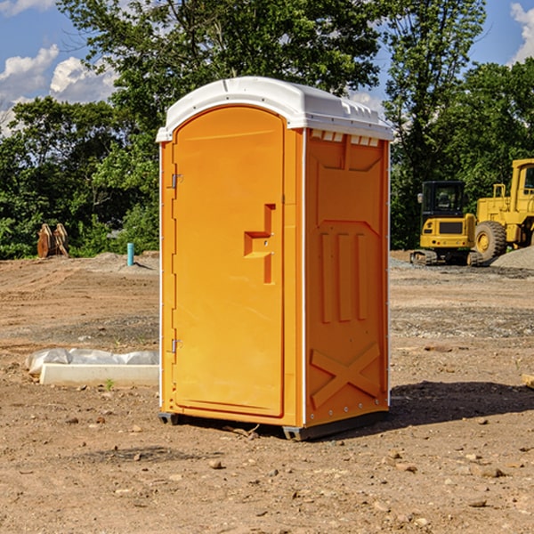 what is the expected delivery and pickup timeframe for the portable toilets in Talladega Springs